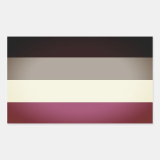 Sticker Rectangulaire Drapeau de fierté gynéphile (Devant)
