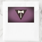 Sticker Rectangulaire Drapeau de fierté lesbienne Ax pourpre (Sac)