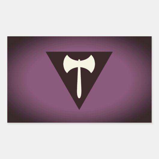 Sticker Rectangulaire Drapeau de fierté lesbienne Ax pourpre (Devant)