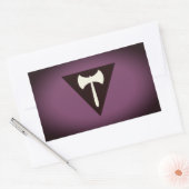 Sticker Rectangulaire Drapeau de fierté lesbienne Ax pourpre (Enveloppe)