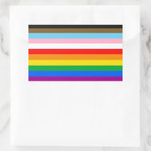 Sticker Rectangulaire Drapeau de fierté LGBTQ+ inclus (Sac)