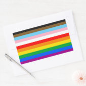 Sticker Rectangulaire Drapeau de fierté LGBTQ+ inclus (Enveloppe)