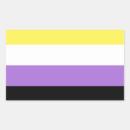 Sticker Rectangulaire Drapeau de fierté non binaire (Devant)