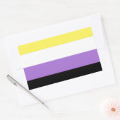 Sticker Rectangulaire Drapeau de fierté non binaire (Enveloppe)