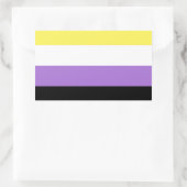 Sticker Rectangulaire Drapeau de fierté non binaire (Sac)