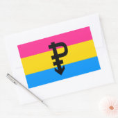 Sticker Rectangulaire Drapeau de fierté pansexuelle (Enveloppe)