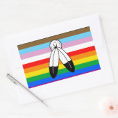 Sticker Rectangulaire Drapeau de fierté progressiste LGBTQ+ Two-Spirit (Enveloppe)