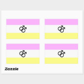 Sticker Rectangulaire Drapeau de fierté Twink (Feuille)