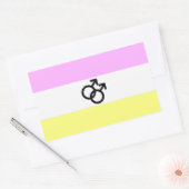Sticker Rectangulaire Drapeau de fierté Twink (Enveloppe)