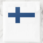 Sticker Rectangulaire Drapeau de Finlande (Sac)