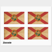 Sticker Rectangulaire Drapeau de Floride (Feuille)