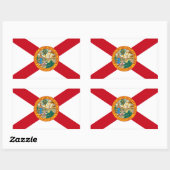 Sticker Rectangulaire Drapeau de Floride (Feuille)