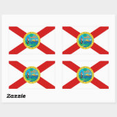 Sticker Rectangulaire Drapeau de Floride (Feuille)