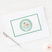 Sticker Rectangulaire Drapeau de Fort Pembroke Pines, Floride (Enveloppe)