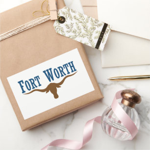 Sticker Rectangulaire Drapeau de Fort Worth (Texas)