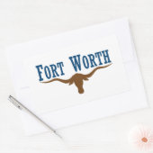 Sticker Rectangulaire Drapeau de Fort Worth (Texas) (Enveloppe)