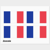 Sticker Rectangulaire Drapeau de France (Feuille)