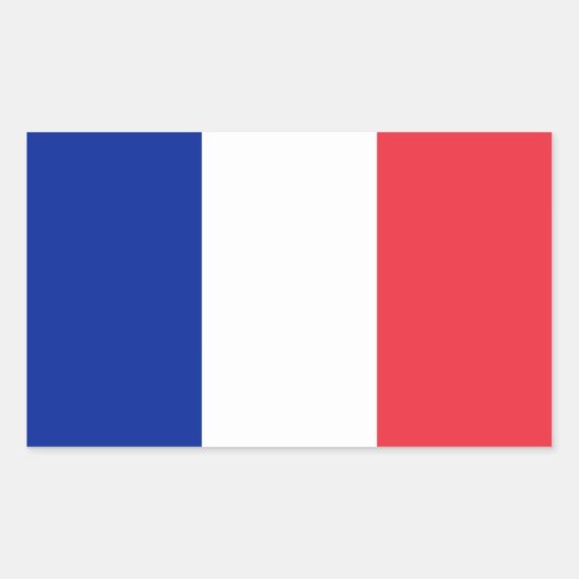 Sticker Rectangulaire Drapeau de France (Devant)