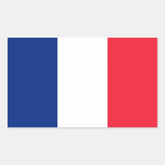 Sticker Rectangulaire Drapeau de France (Devant)