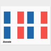 Sticker Rectangulaire Drapeau de France (Feuille)