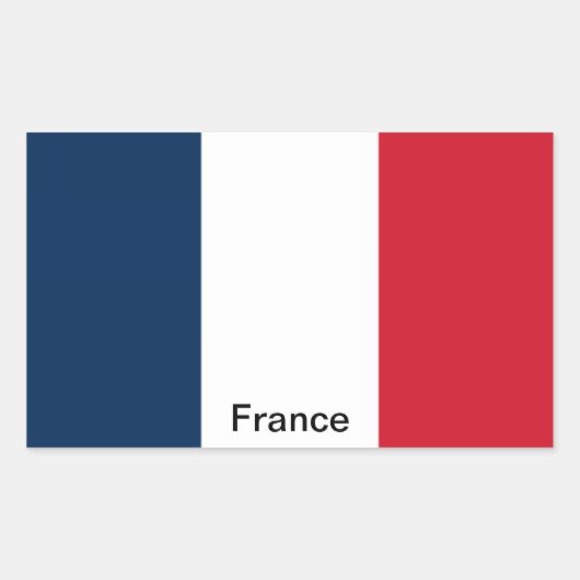 Sticker Rectangulaire Drapeau de France (Devant)