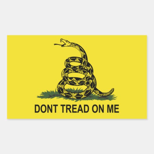Sticker Rectangulaire Drapeau de Gadsden (Devant)