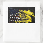 Sticker Rectangulaire Drapeau De Gadsden - Liberté Ou Mort (Sac)