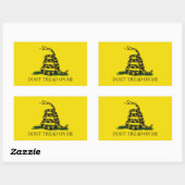 Sticker Rectangulaire Drapeau de Gadsden ne pas faire le tour de moi pol (Feuille)