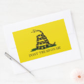 Sticker Rectangulaire Drapeau de Gadsden ne pas faire le tour de moi pol (Enveloppe)
