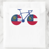 Sticker Rectangulaire Drapeau de Géorgie à vélo (Sac)