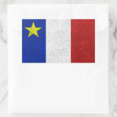 Sticker Rectangulaire Drapeau de grunge affligée par Acadia (Sac)