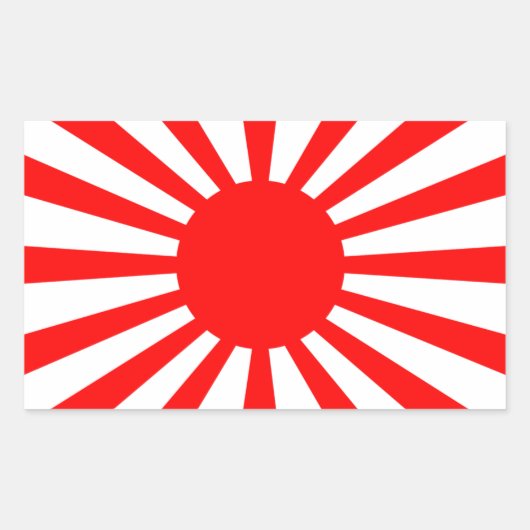 Sticker Rectangulaire Drapeau de guerre de l'armée impériale japonaise (Devant)