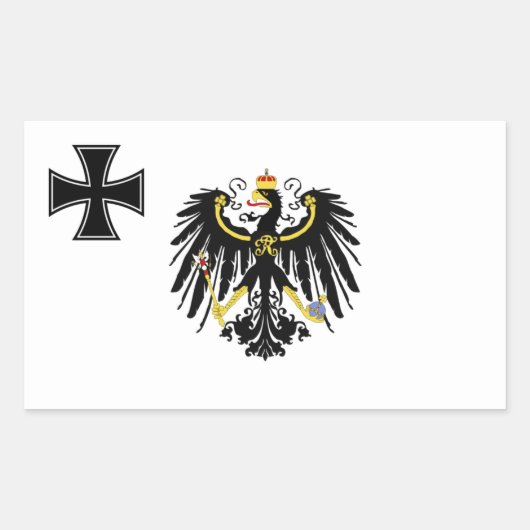 Sticker Rectangulaire Drapeau de guerre prussien (Devant)