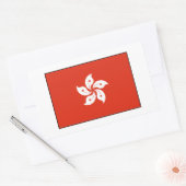 Sticker Rectangulaire Drapeau de Hong Kong (Enveloppe)