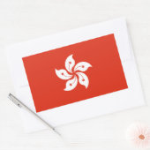 Sticker Rectangulaire Drapeau de Hong Kong (Enveloppe)