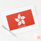 Sticker Rectangulaire Drapeau de Hong Kong (Enveloppe)