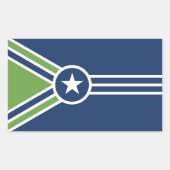 Sticker Rectangulaire Drapeau de Jackson, Tennessee (Devant)
