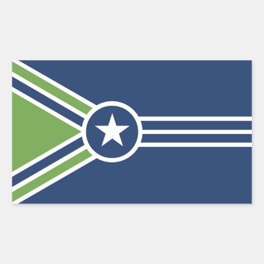 Sticker Rectangulaire Drapeau de Jackson, Tennessee (Devant)