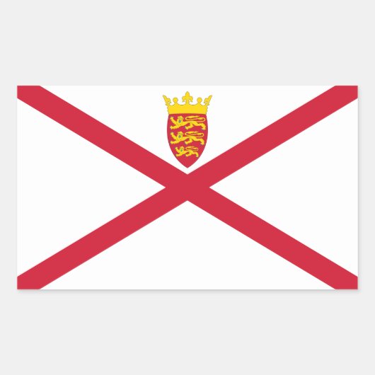 Sticker Rectangulaire Drapeau de Jersey (Devant)