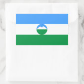 Sticker Rectangulaire Drapeau de Kabardino-Balkarie (Sac)