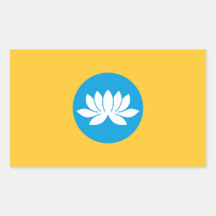 Sticker Rectangulaire Drapeau de Kalmoukie