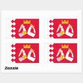 Sticker Rectangulaire Drapeau de Karelia Nord (Feuille)