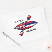 Sticker Rectangulaire Drapeau de Kayak Hawaii (Enveloppe)