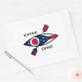 Sticker Rectangulaire Drapeau de Kayak Ohio (Enveloppe)