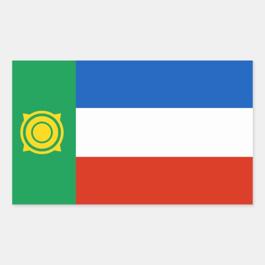 Sticker Rectangulaire Drapeau de Khakassie (Devant)
