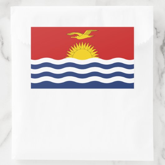 Sticker Rectangulaire Drapeau de Kiribati (Sac)