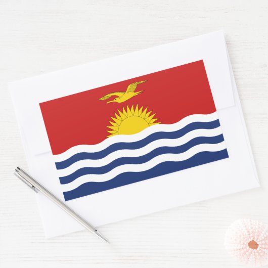 Sticker Rectangulaire Drapeau de Kiribati (Enveloppe)