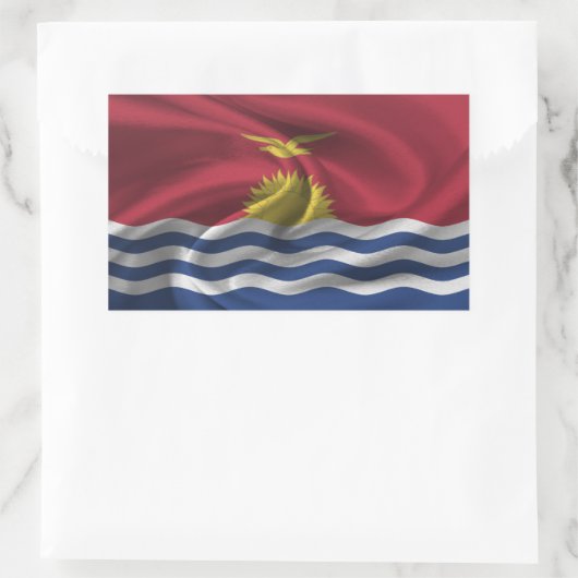 Sticker Rectangulaire Drapeau de Kiribati (Sac)