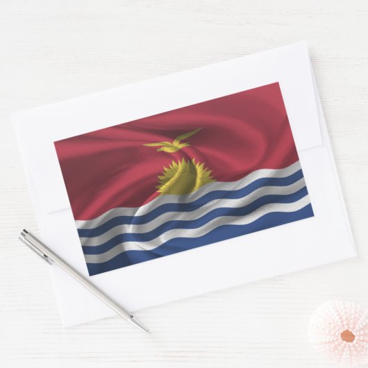 Sticker Rectangulaire Drapeau de Kiribati (Enveloppe)