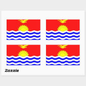 Sticker Rectangulaire Drapeau de Kiribati (Feuille)